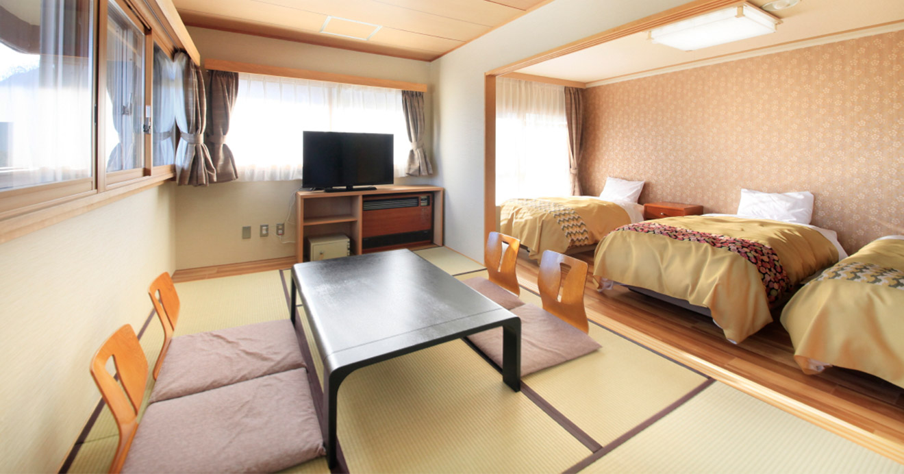 和室6帖+3シモンズベッドi2